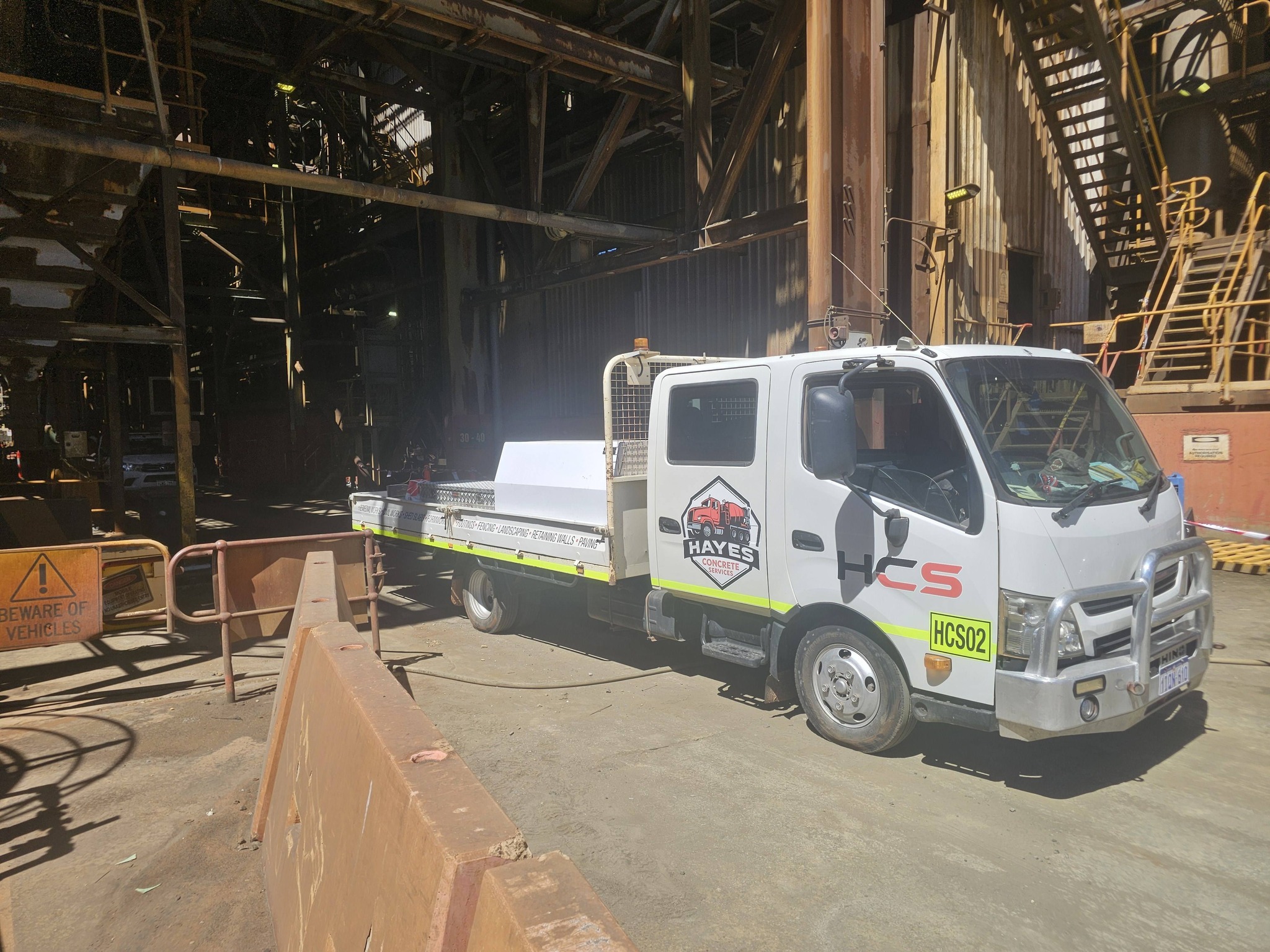 Truck on site